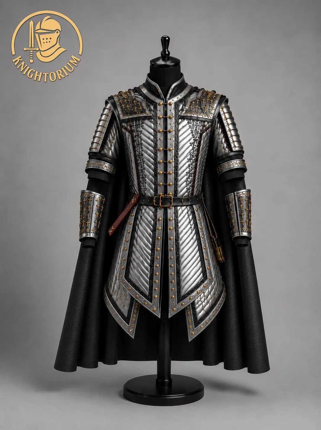 Handmade Medieval Knight Armor Tunic, Fantasy LARP Armor Costume, Gothic Cosplay Outfit, Renaissance Reenactment Wear